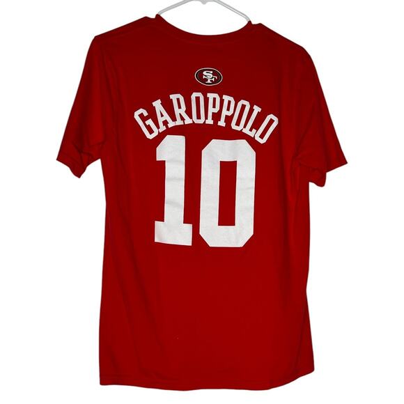 NFL SF 49ers T-shirt in red Garoppolo Number 10 Youth Size XL 18/20 - Picture 3 of 4